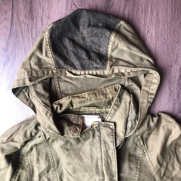 Anthropologie x Hei Hei Military Jacket Women’s Small Army Green Utility Lace - Picture 5 of 15